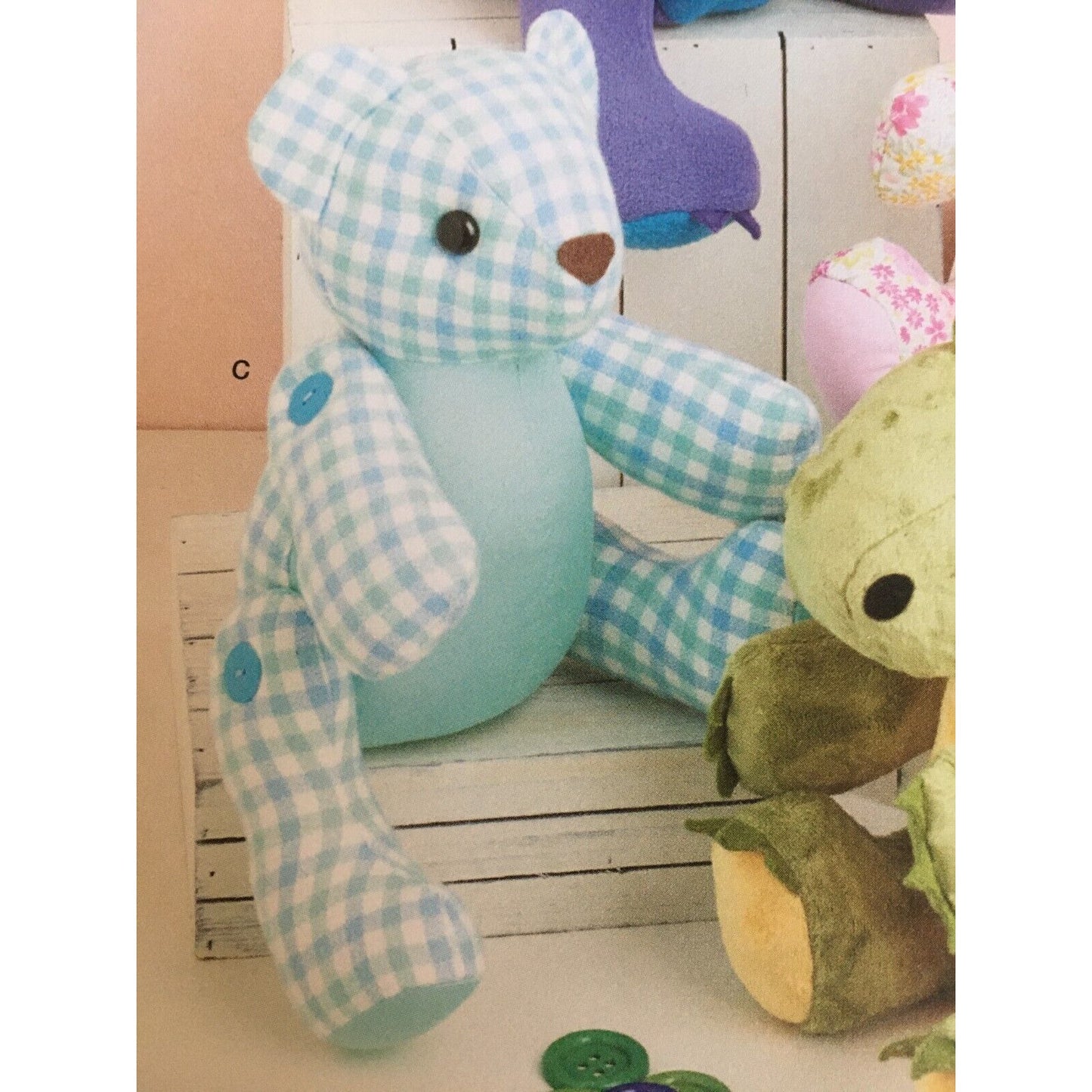 Simplicity Sewing Pattern S9441 Memory Teddy Bear Stuffed Animal Dragon Dino UC