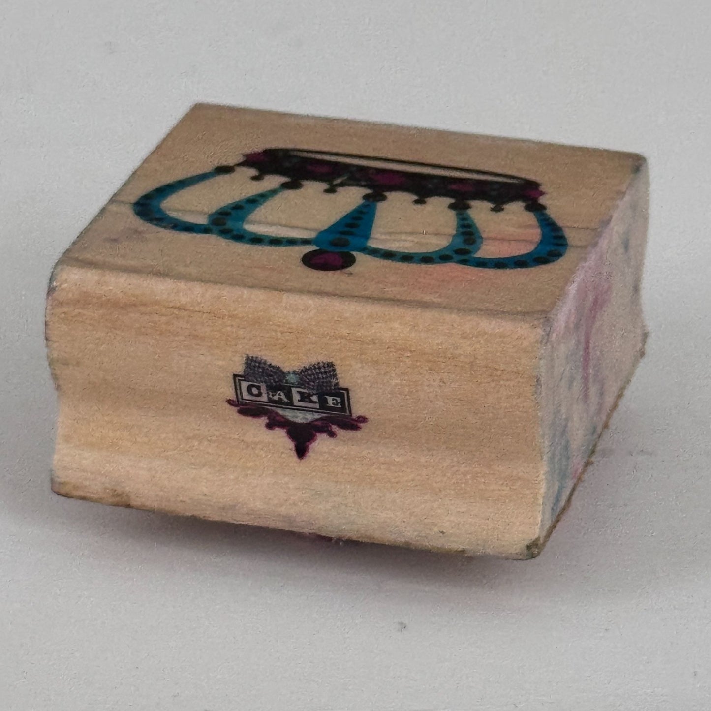 Cake Rubber Stamp Royal Crown King Queen Prince Princess Hat Wood Mounted Craft