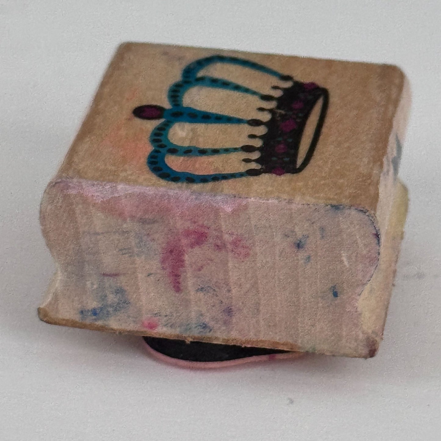 Cake Rubber Stamp Royal Crown King Queen Prince Princess Hat Wood Mounted Craft
