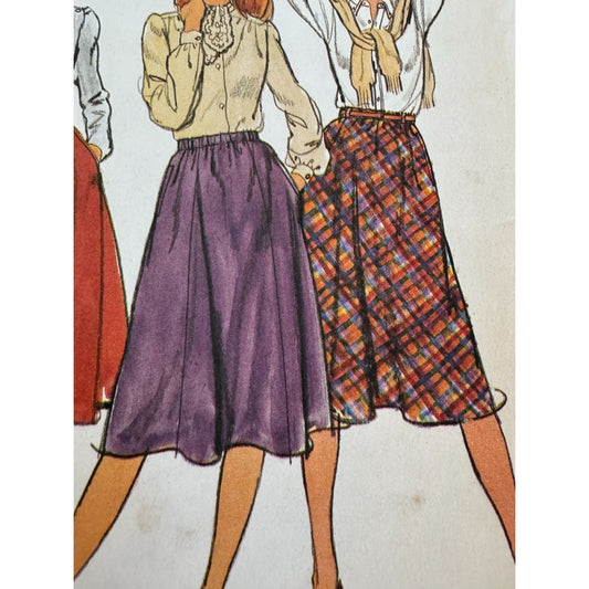 Butterick Sewing Pattern 3496 Skirts Slightly Flared Size 12 Uncut Fast Easy