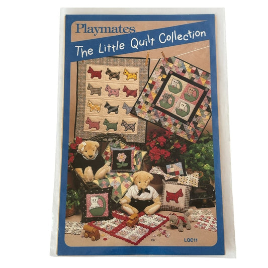 Playmates Quilting Patterns Little Quilt Collection Cat Scottie Dog Pillow Scrap
