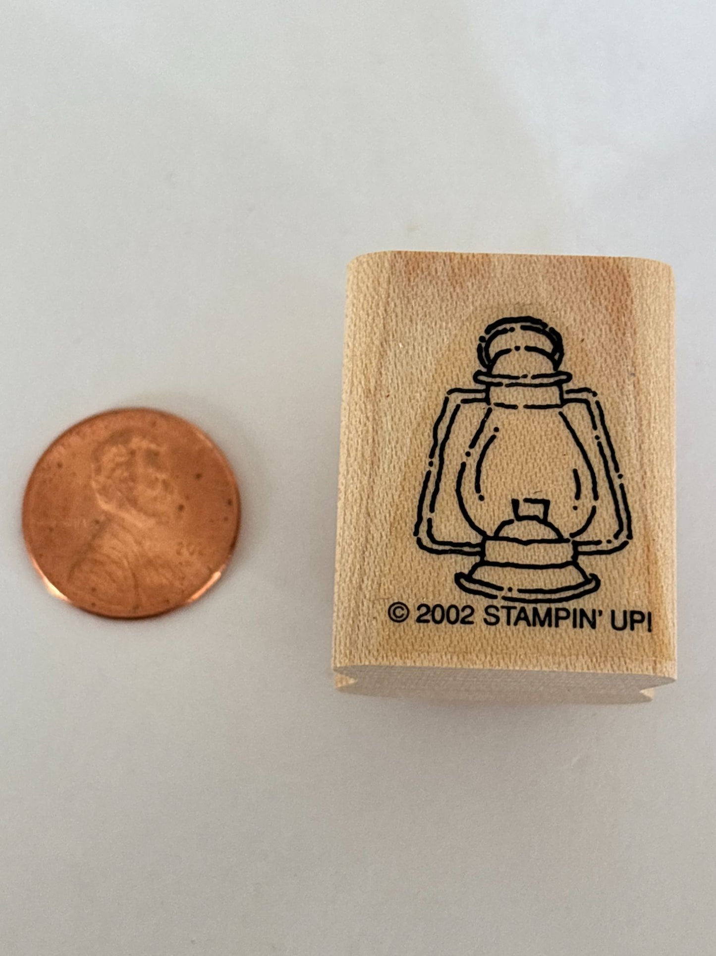 Stampin Up Rubber Stamp Railroad Lantern Old Fashioned Camping Card Making Craft