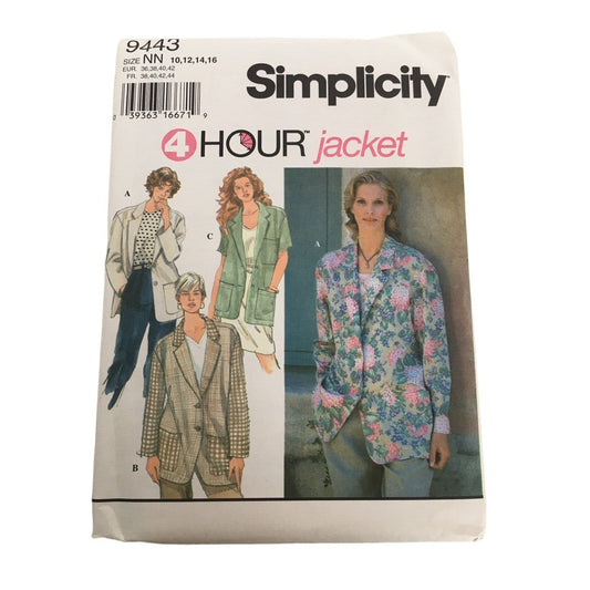 Simplicity Sewing Pattern 9443 Misses Jacket Blazer Career Casual Sz 10-16 Uncut