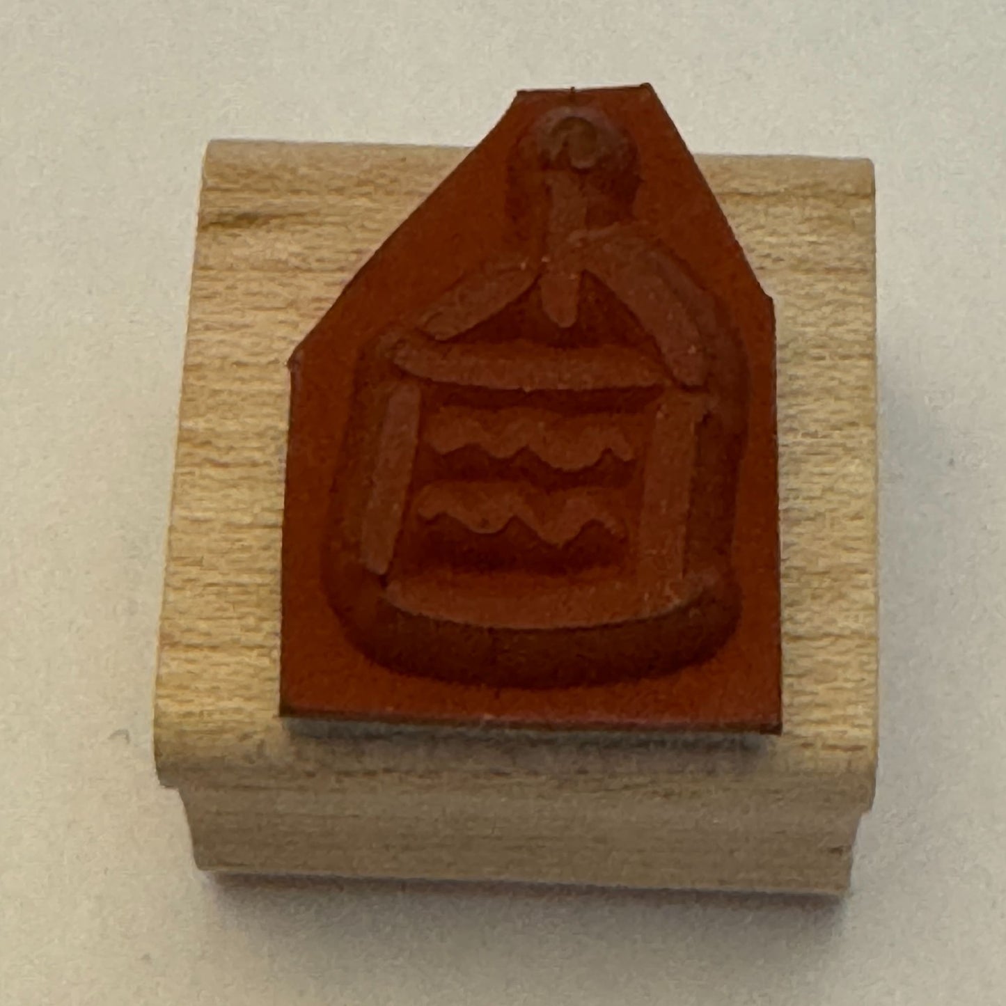 Stampin Up Rubber Stamp Mini Birthday Cake Slice with Candle Card Making Small