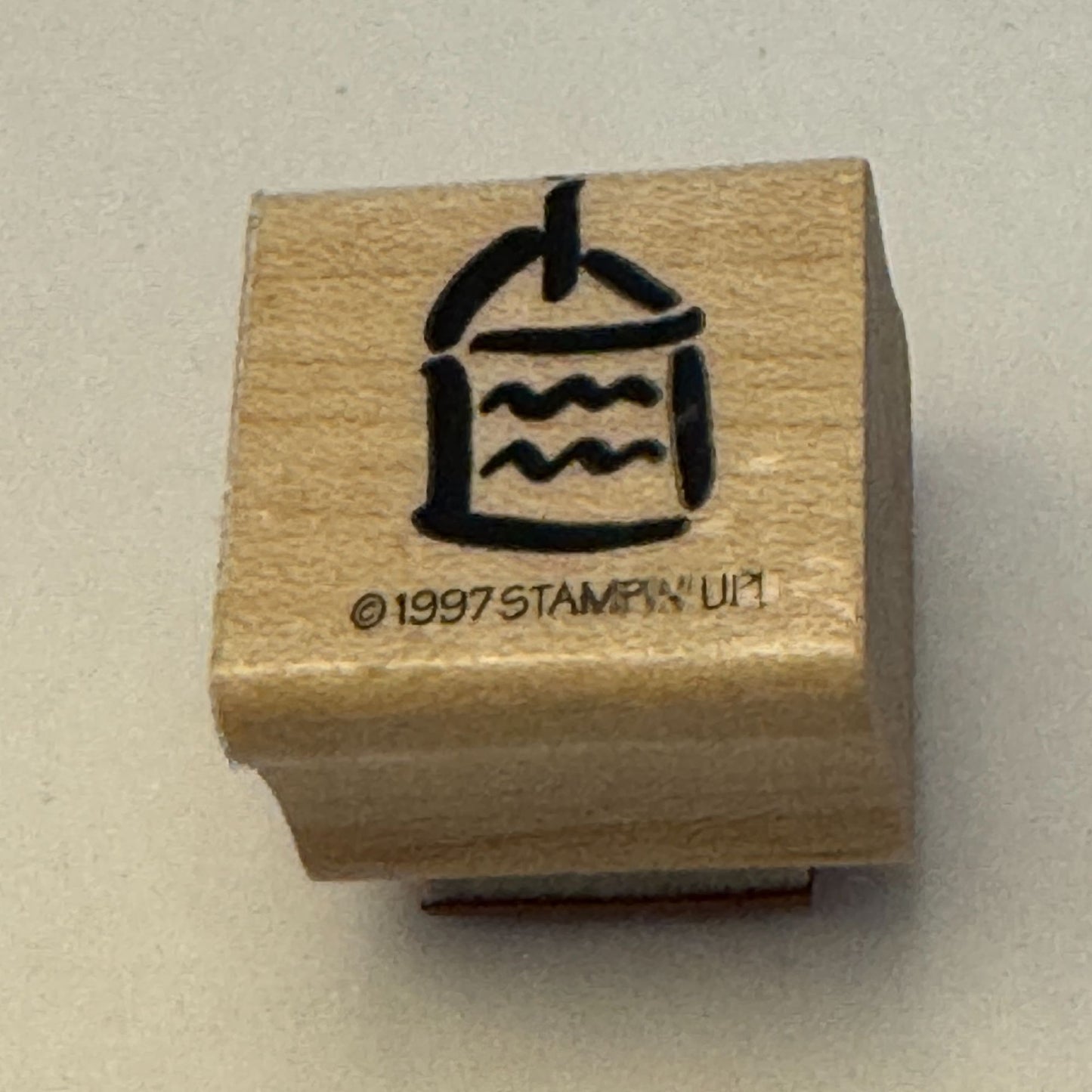 Stampin Up Rubber Stamp Mini Birthday Cake Slice with Candle Card Making Small