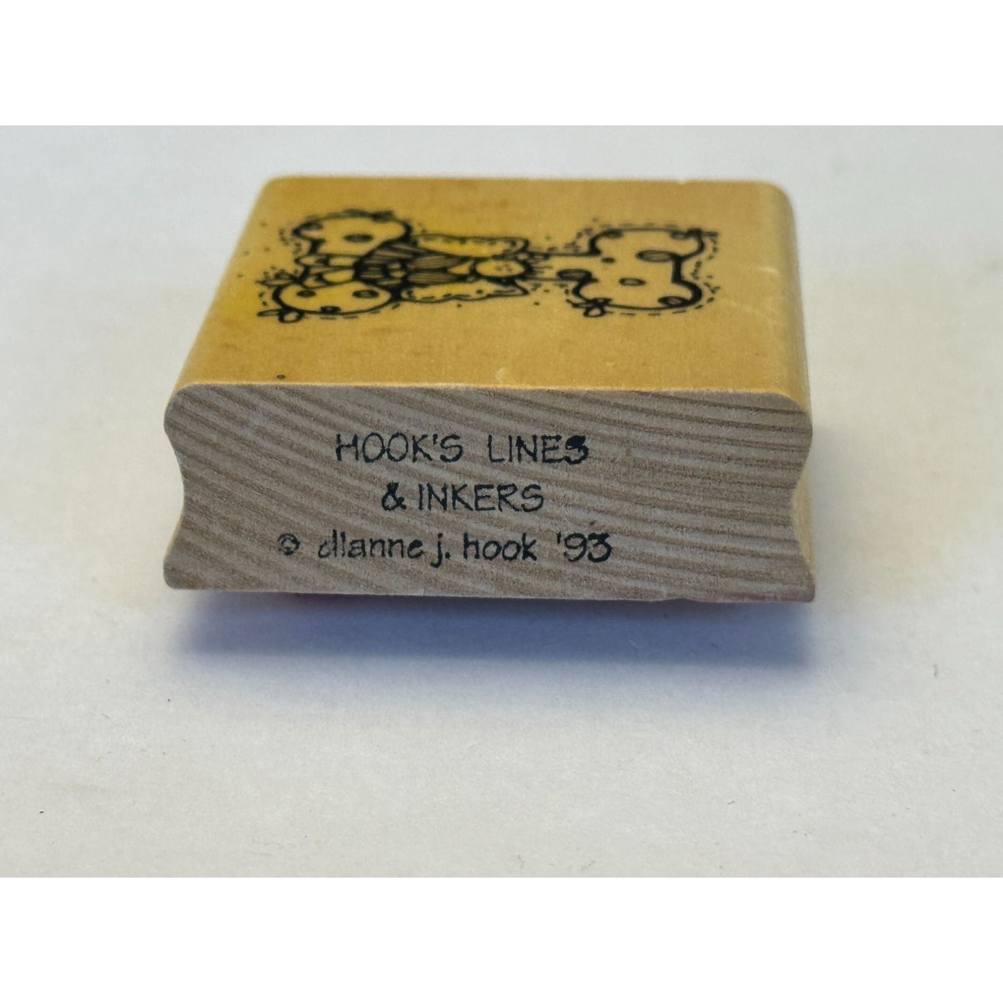 Hooks Lines and Inkers Rubber Stamp Alphabet Letter I Angel Fairy Card Making