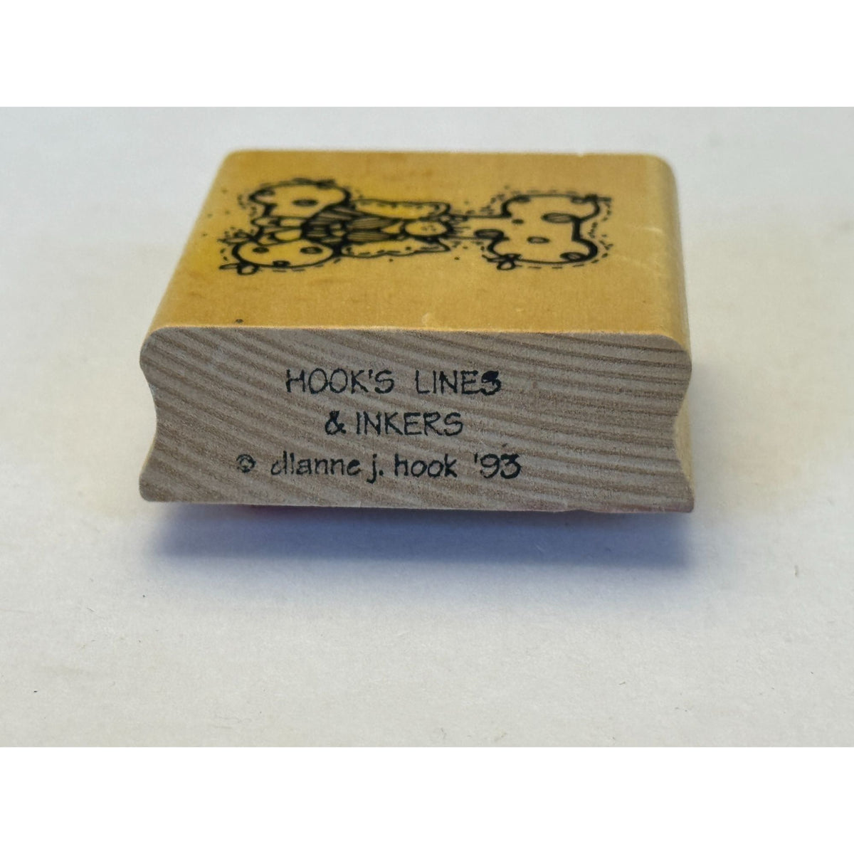 Hooks Lines and Inkers Rubber Stamp Alphabet Letter I Angel Fairy Card Making