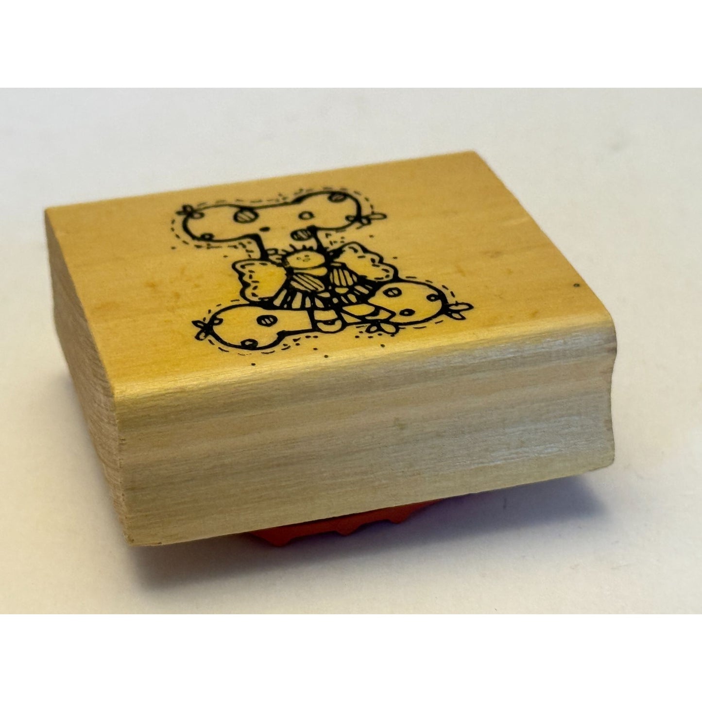 Hooks Lines and Inkers Rubber Stamp Alphabet Letter I Angel Fairy Card Making