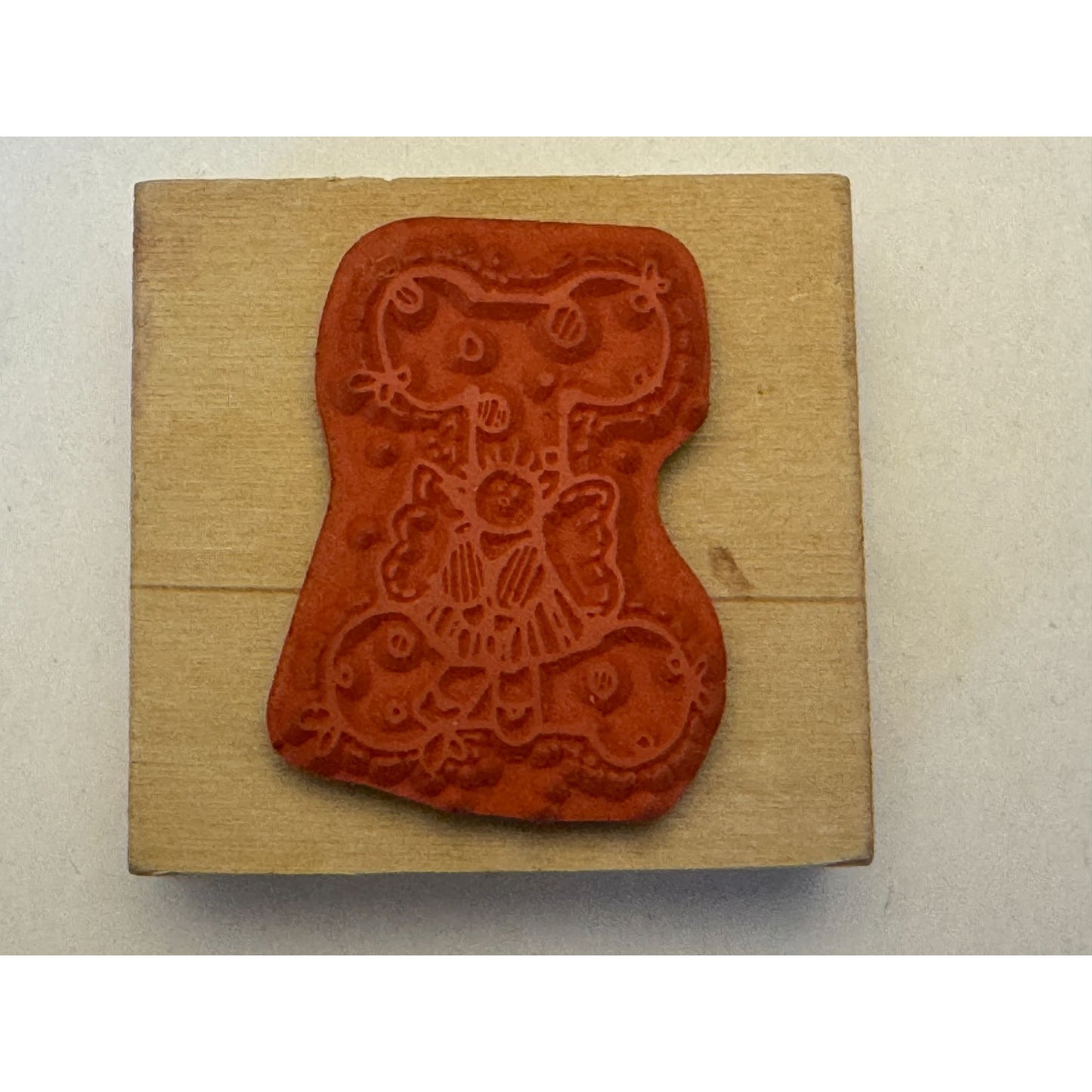 Hooks Lines and Inkers Rubber Stamp Alphabet Letter I Angel Fairy Card Making