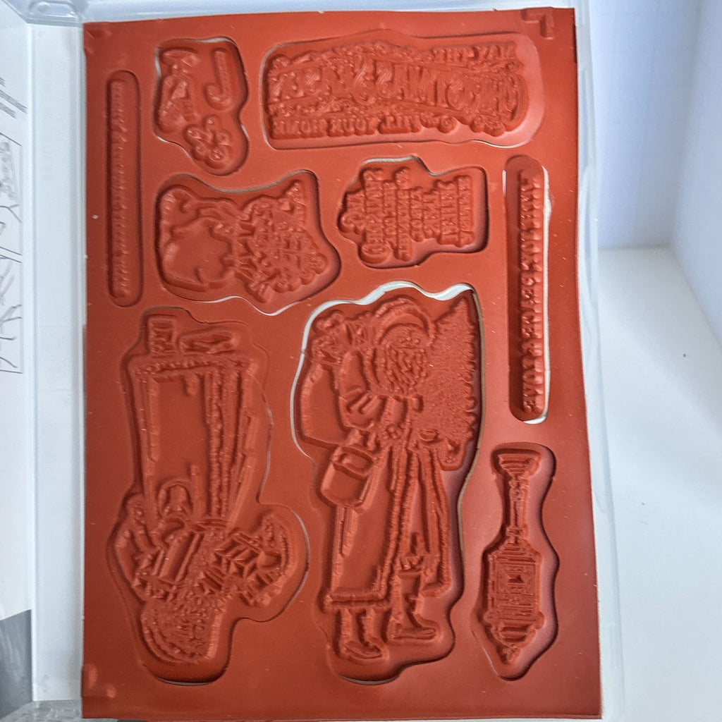 Stampin Up Cling Stamp Set and Dies Saint Nicholas Santa Christmas Card Making Gingerbread Man