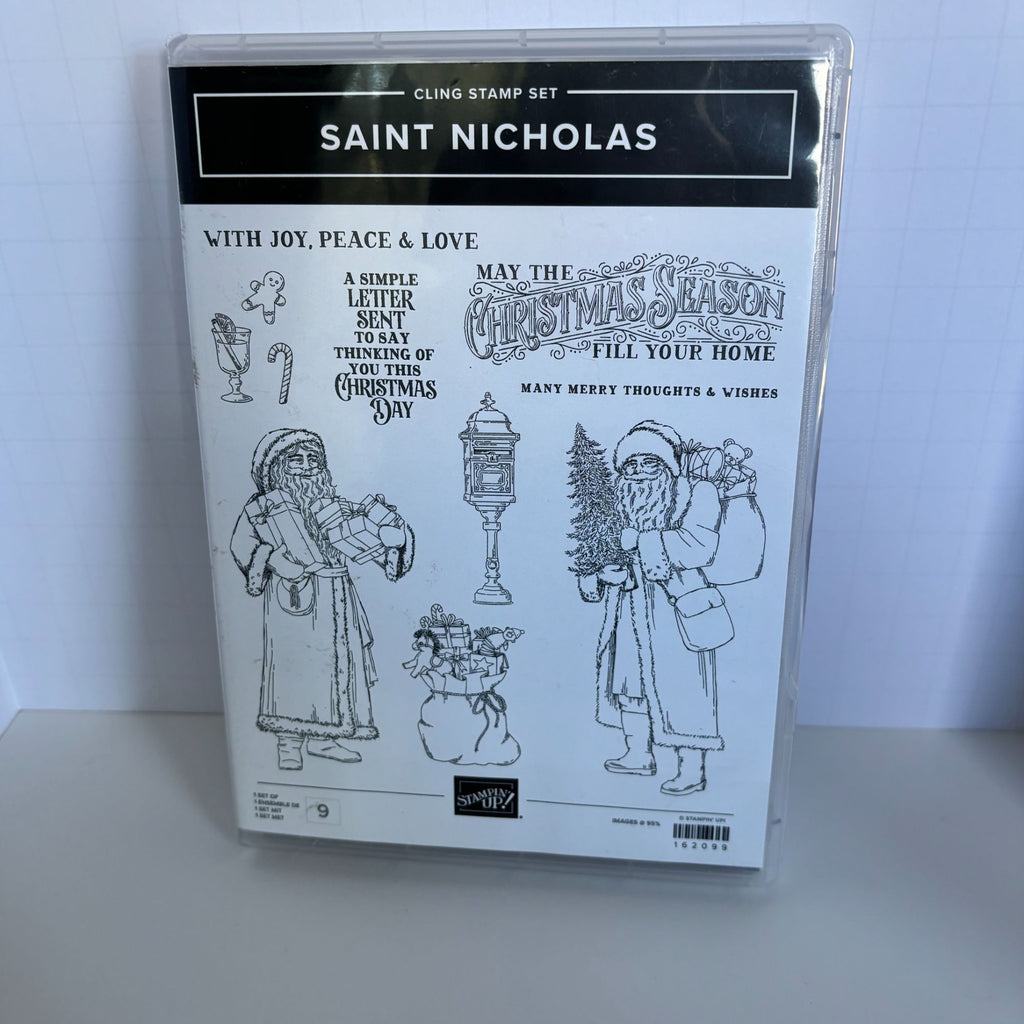 Stampin Up Cling Stamp Set and Dies Saint Nicholas Santa Christmas Card Making Gingerbread Man
