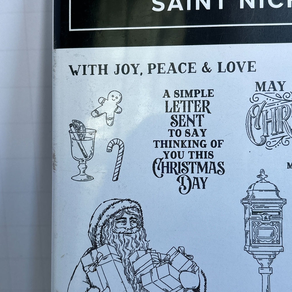 Stampin Up Cling Stamp Set and Dies Saint Nicholas Santa Christmas Card Making Gingerbread Man