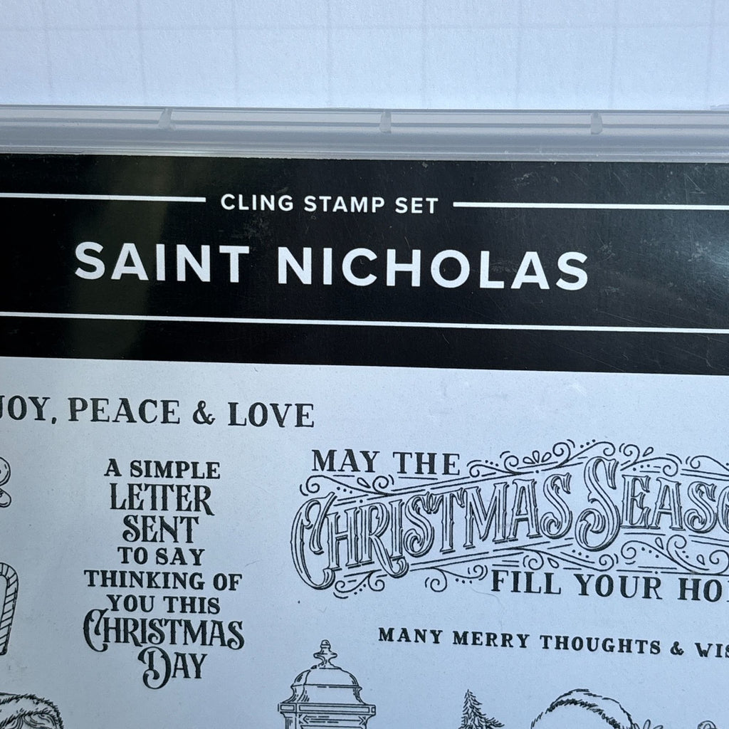 Stampin Up Cling Stamp Set and Dies Saint Nicholas Santa Christmas Card Making Gingerbread Man