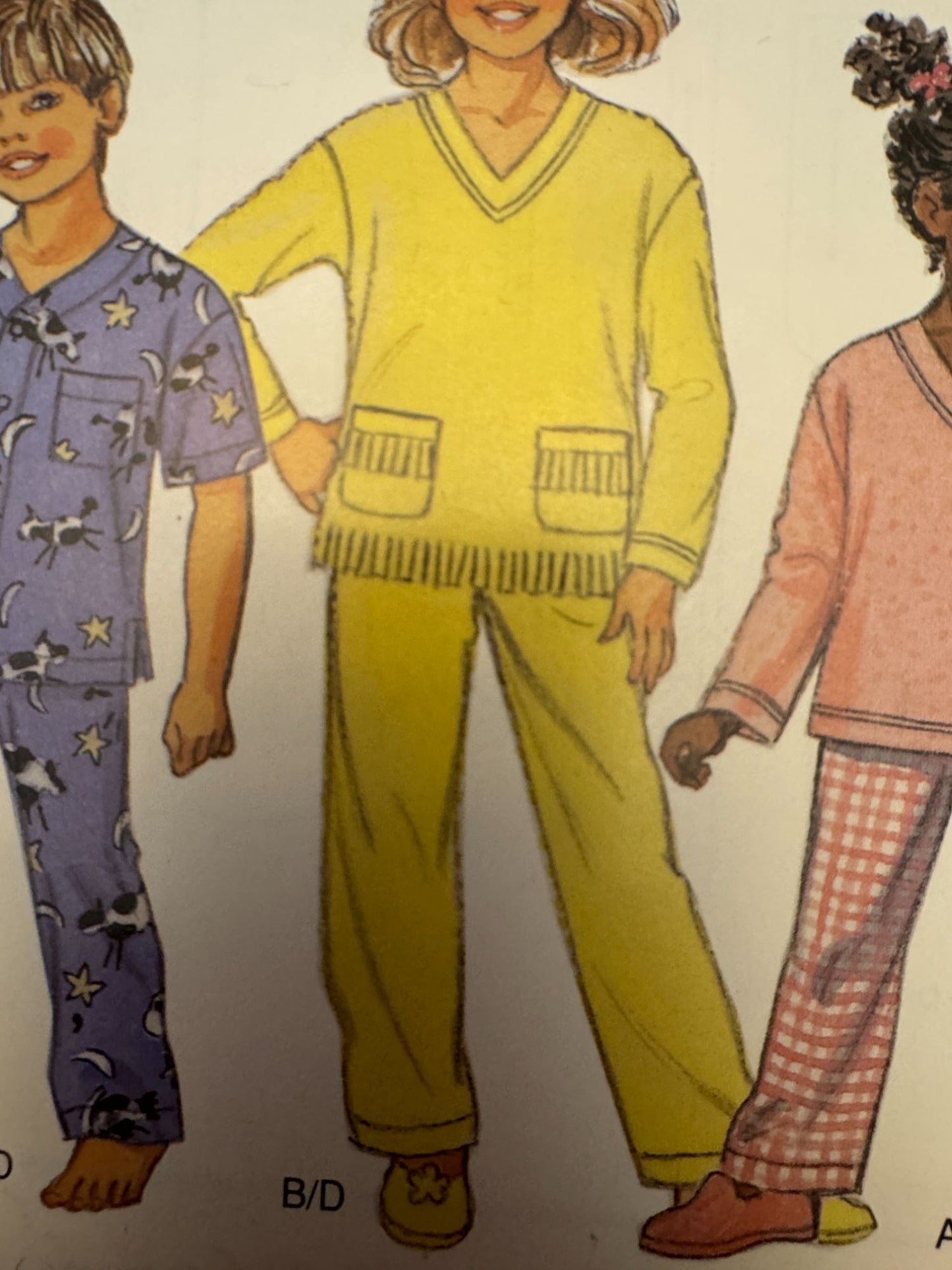 Simplicity New Look Sewing Pattern 6131 Kids Pajamas Pajama Pants Shirt 3-8 UC