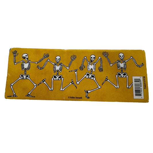 Rubber Stampede Rubber Stamp Halloween Dancing Skeletons Spooky Card Making Long