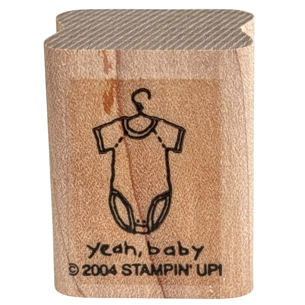 Stampin Up Rubber Stamp Yeah Baby Shower Invitation Cardmaking Romper Mini Small