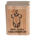 Stampin Up Rubber Stamp Yeah Baby Shower Invitation Cardmaking Romper Mini Small