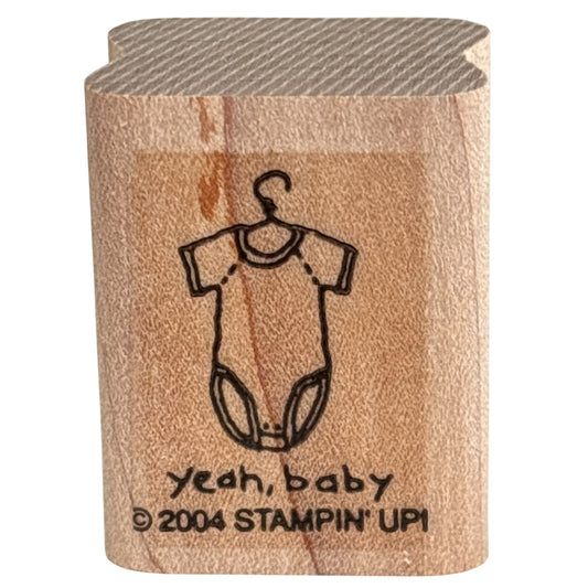 Stampin Up Rubber Stamp Yeah Baby Shower Invitation Cardmaking Romper Mini Small