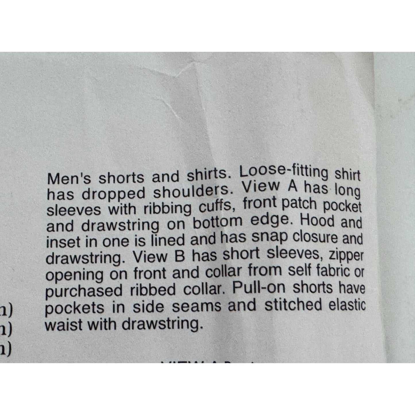 Kwik Sew Sewing Pattern 2396 Mens Hooded Shirt Shorts Athletic Sweatshirt S-XXL