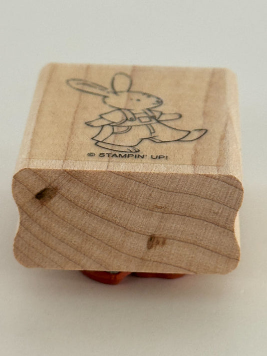 Stampin Up Rubber Stamp Woodland Bunny Rabbit Overalls Easter Woodland Creature