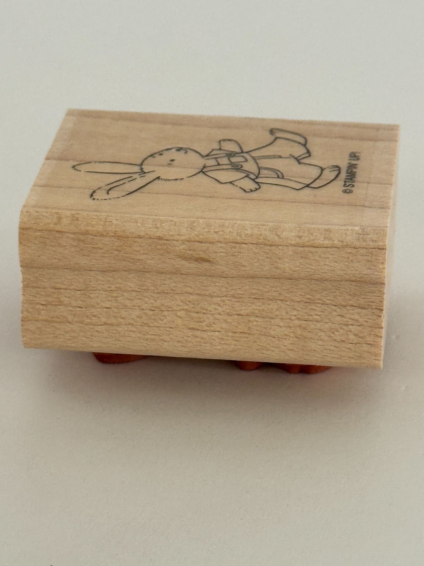 Stampin Up Rubber Stamp Woodland Bunny Rabbit Overalls Easter Woodland Creature