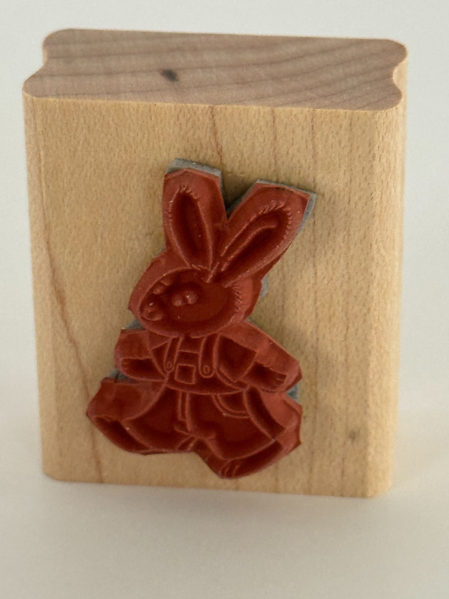 Stampin Up Rubber Stamp Woodland Bunny Rabbit Overalls Easter Woodland Creature