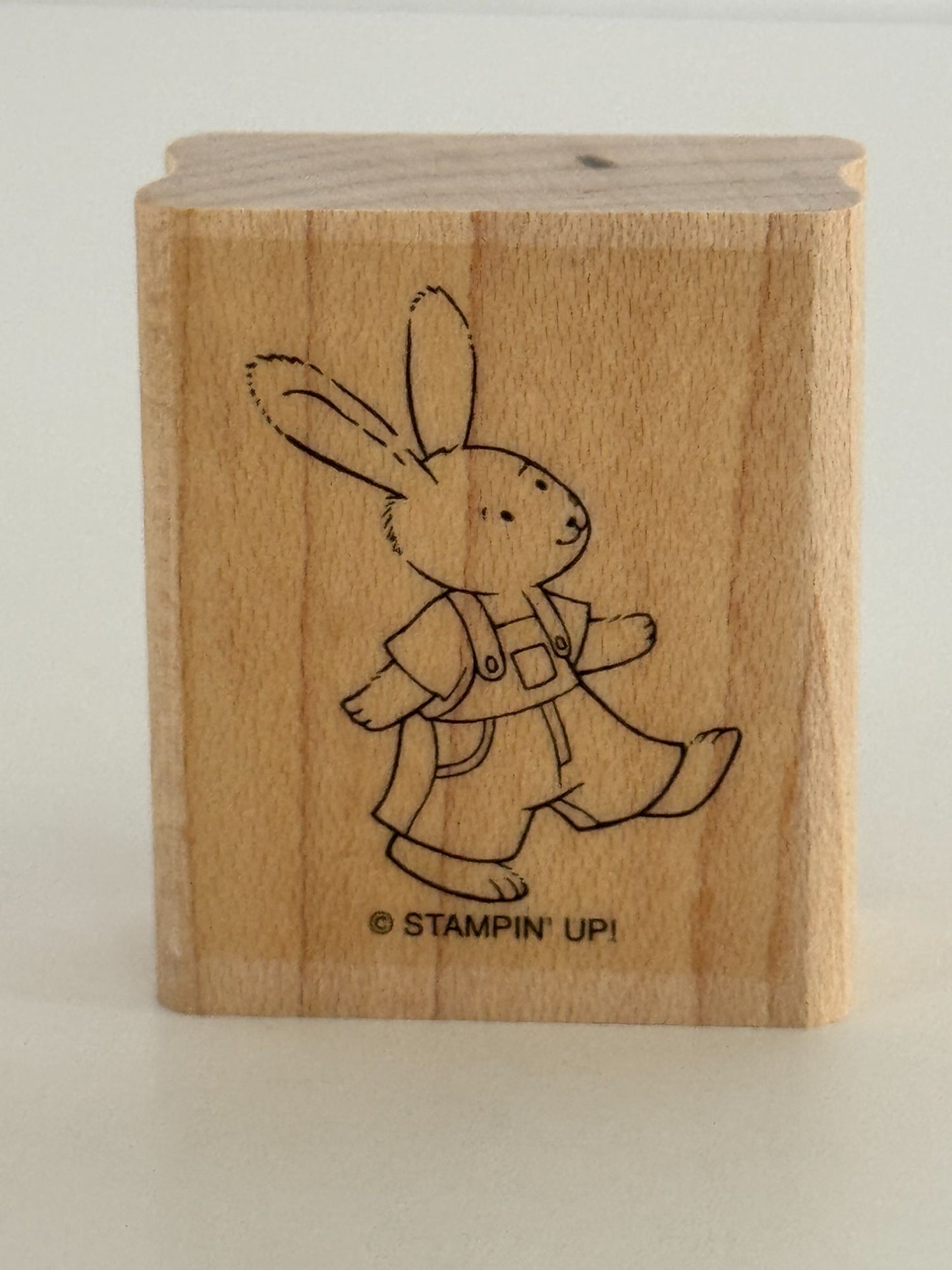 Stampin Up Rubber Stamp Woodland Bunny Rabbit Overalls Easter Woodland Creature