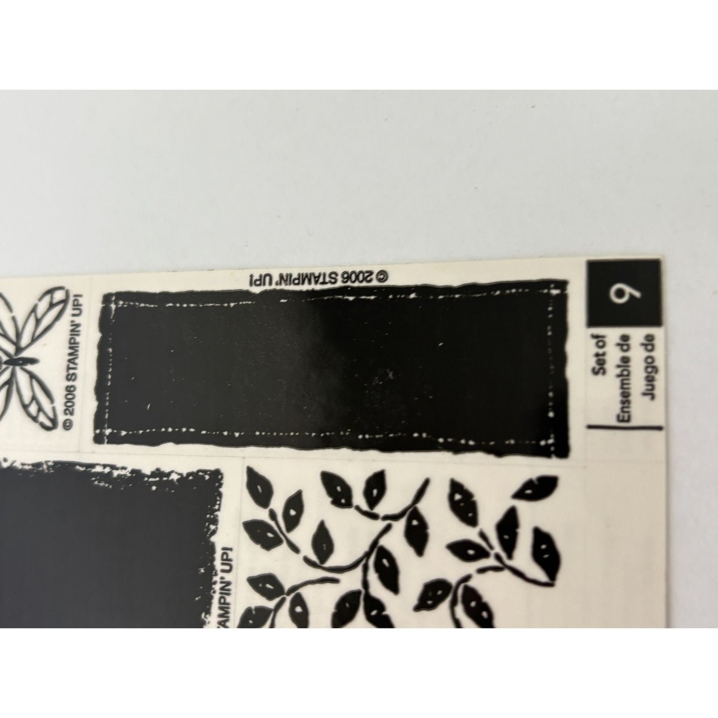 Stampin Up Rubber Stamps Shades of Nature Ivy Vines Floral Border Leaf Set of 9
