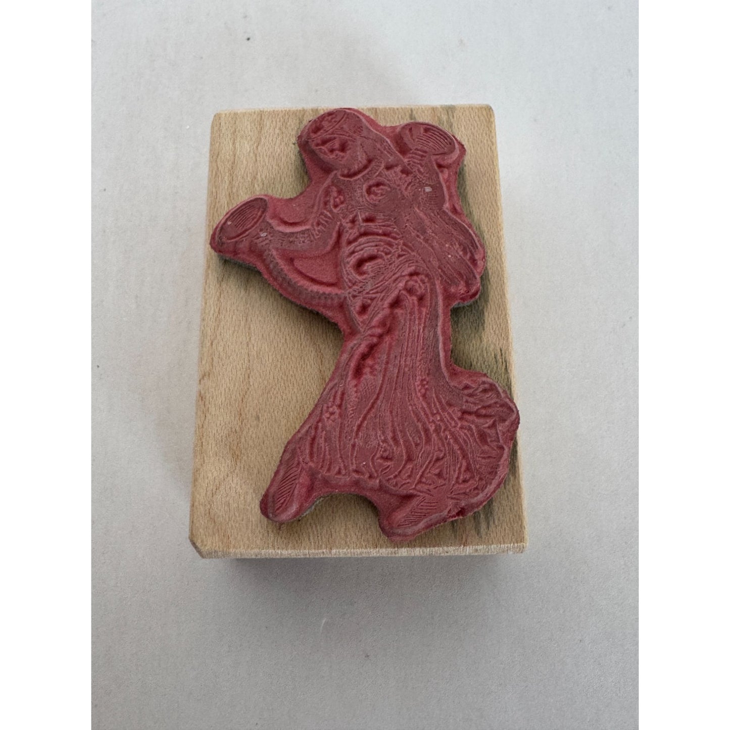 100 Proof Press Rubber Stamp Medieval Dancer Woman Dancing Card Making Artistic