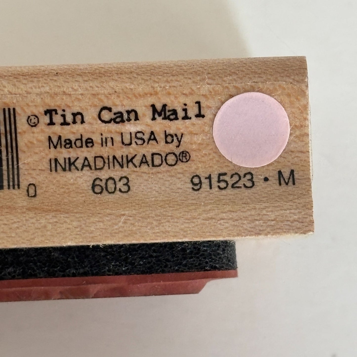 Inkadinkado Rubber Stamp Air Mail US Postage Collage Travel Tin Can Mail Craft Cardmaking