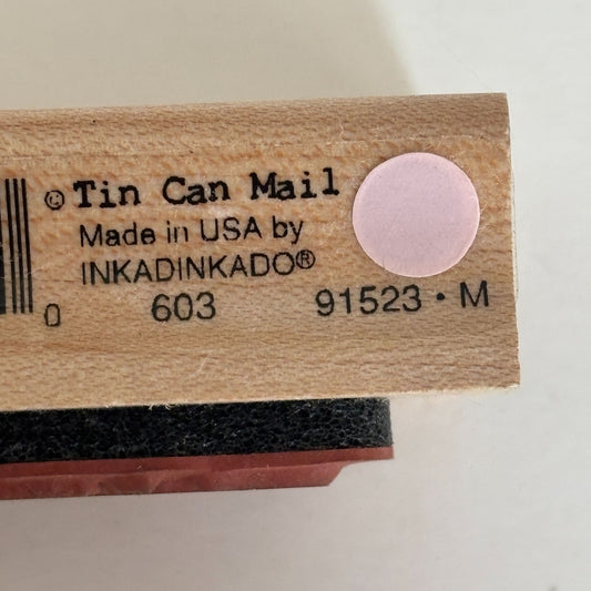 Inkadinkado Rubber Stamp Air Mail US Postage Collage Travel Tin Can Mail Craft Cardmaking