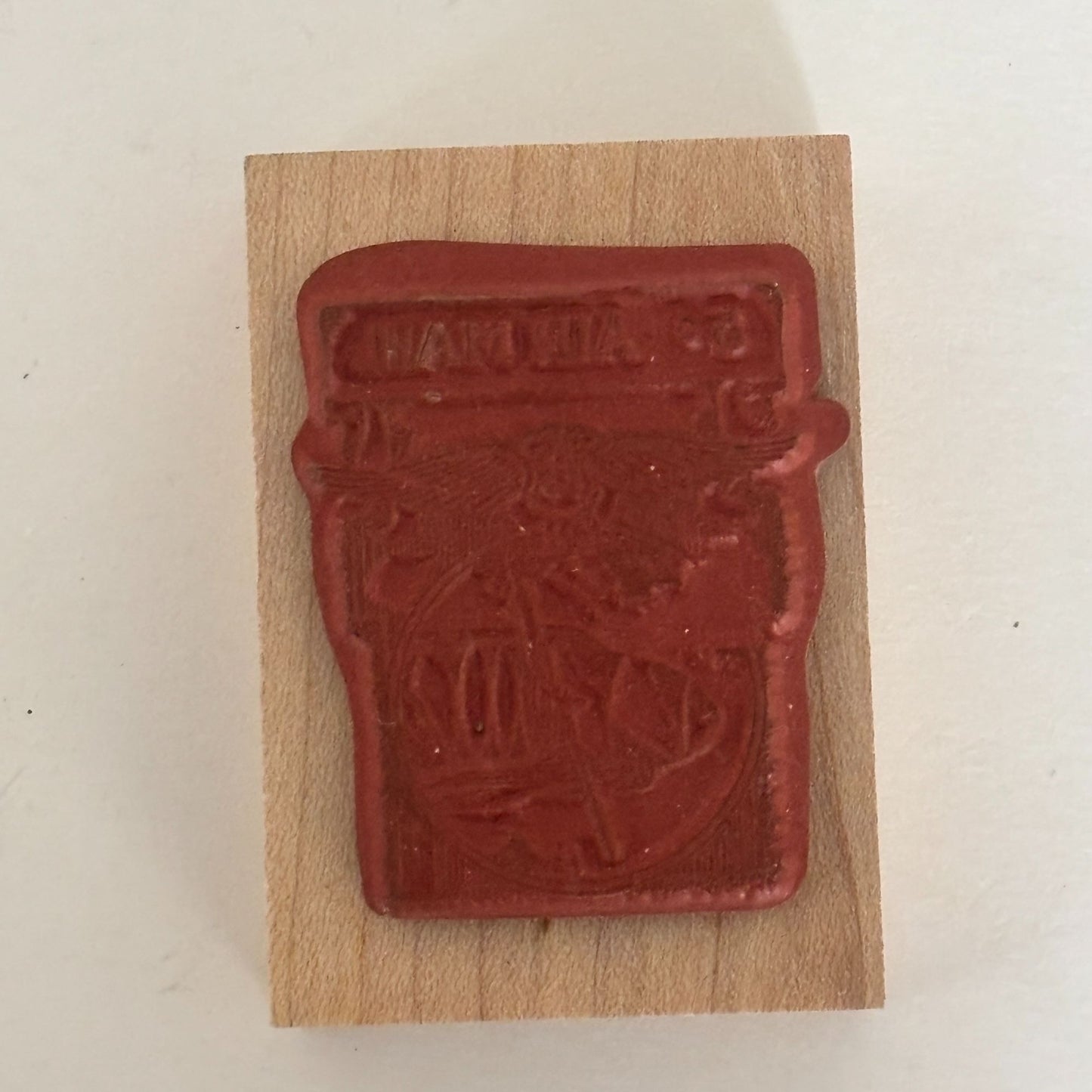 Inkadinkado Rubber Stamp Air Mail US Postage Collage Travel Tin Can Mail Craft Cardmaking