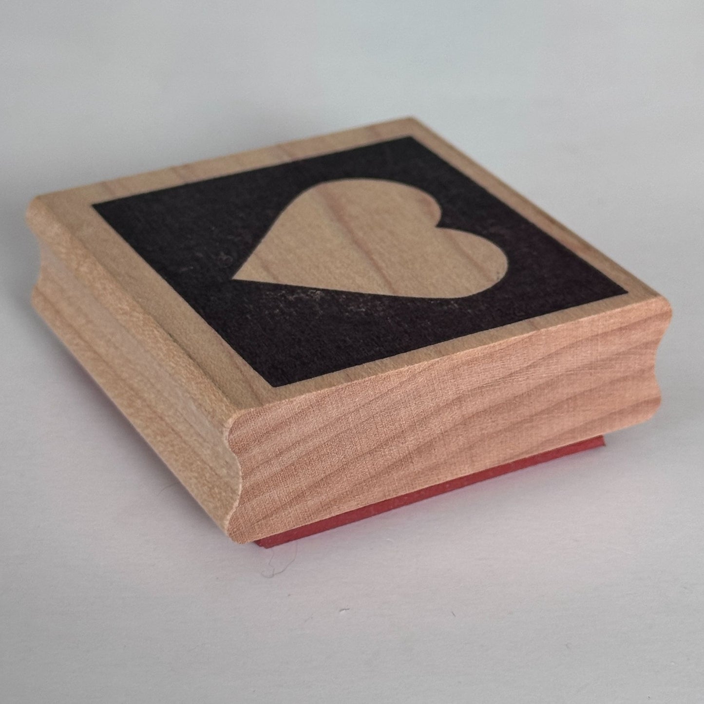 Impress Rubber Stamp Heart in Square Love Shape Valentines Day Cardmaking Craft Love Letter