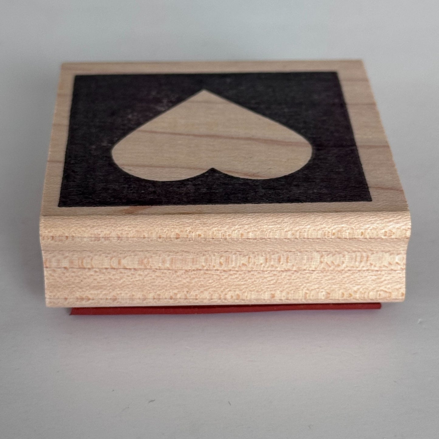 Impress Rubber Stamp Heart in Square Love Shape Valentines Day Cardmaking Craft Love Letter