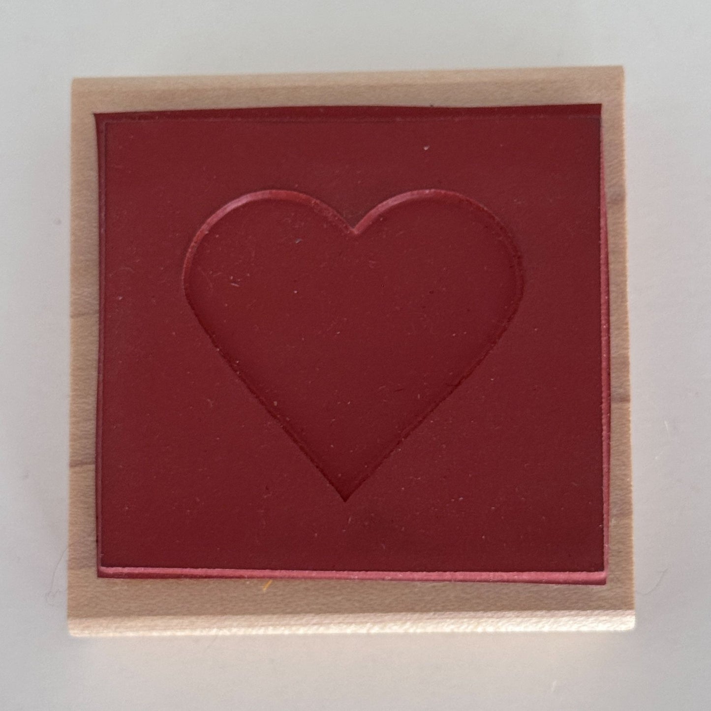Impress Rubber Stamp Heart in Square Love Shape Valentines Day Cardmaking Craft Love Letter