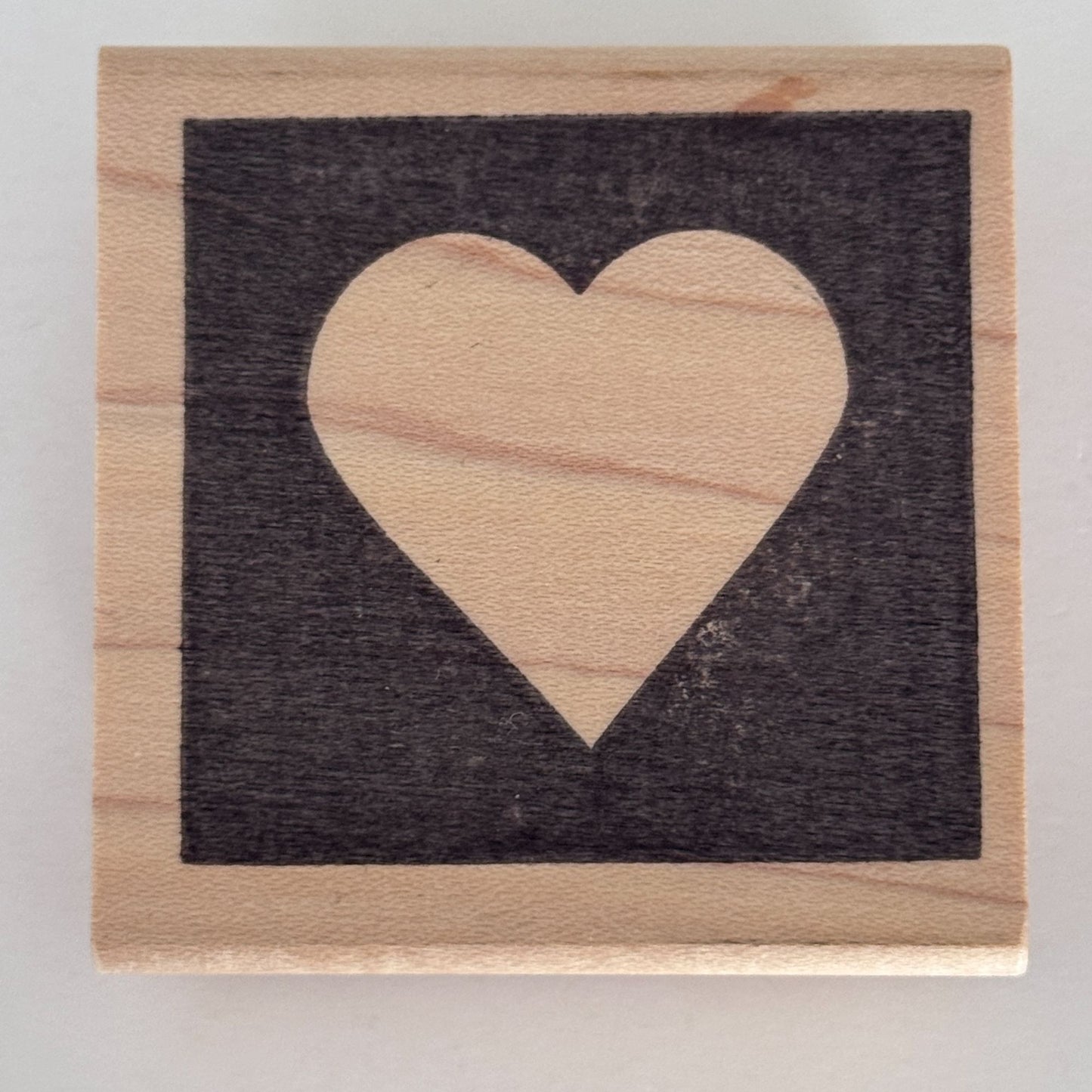 Impress Rubber Stamp Heart in Square Love Shape Valentines Day Cardmaking Craft Love Letter
