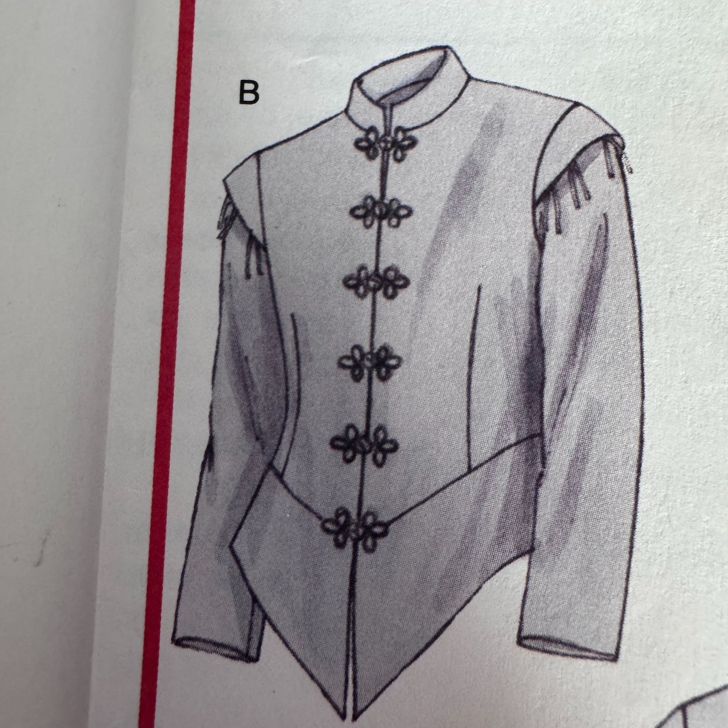 McCalls Sewing Pattern M4695 Renaissance Doublet Medieval Costume Mens 40-46 Uncut