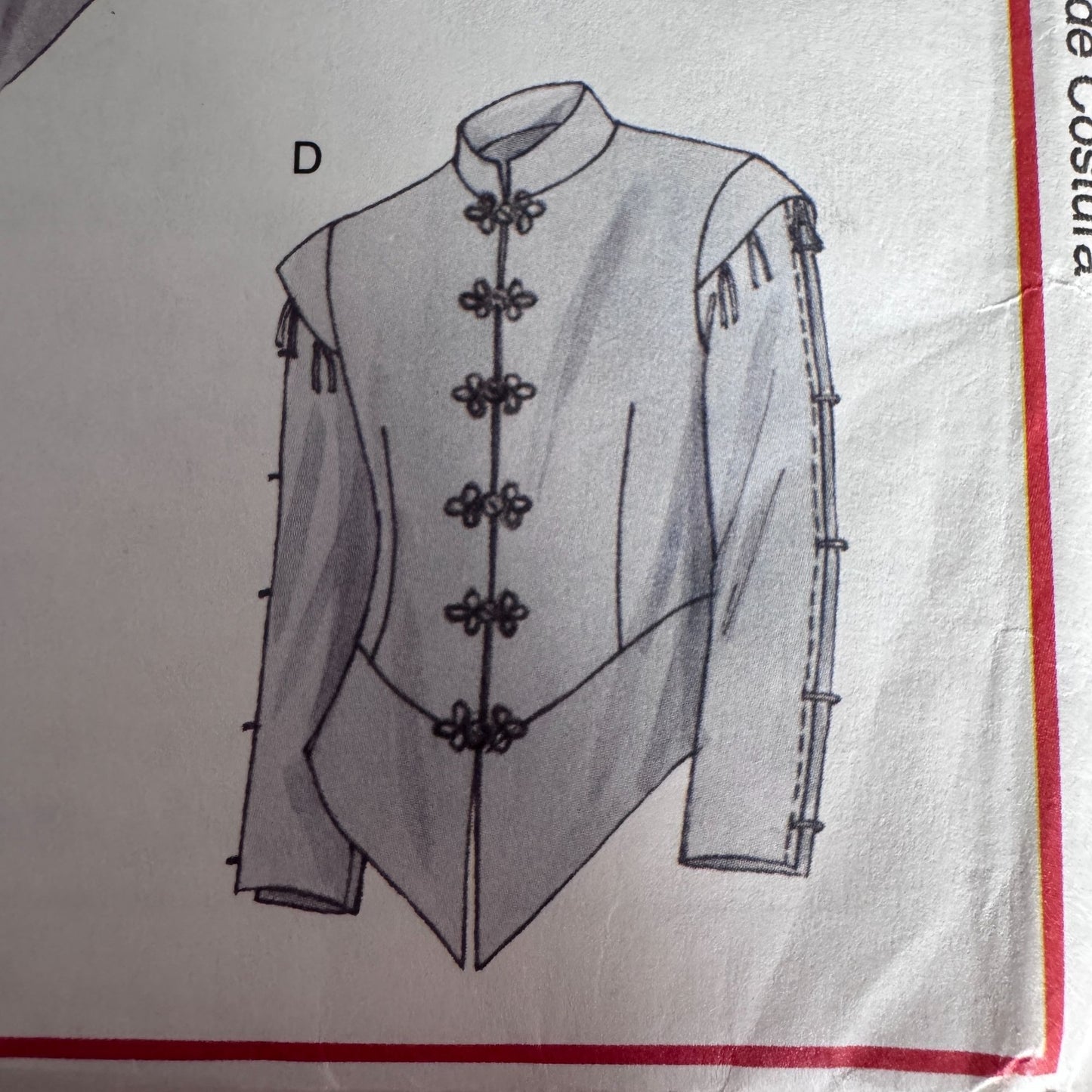 McCalls Sewing Pattern M4695 Renaissance Doublet Medieval Costume Mens 40-46 Uncut