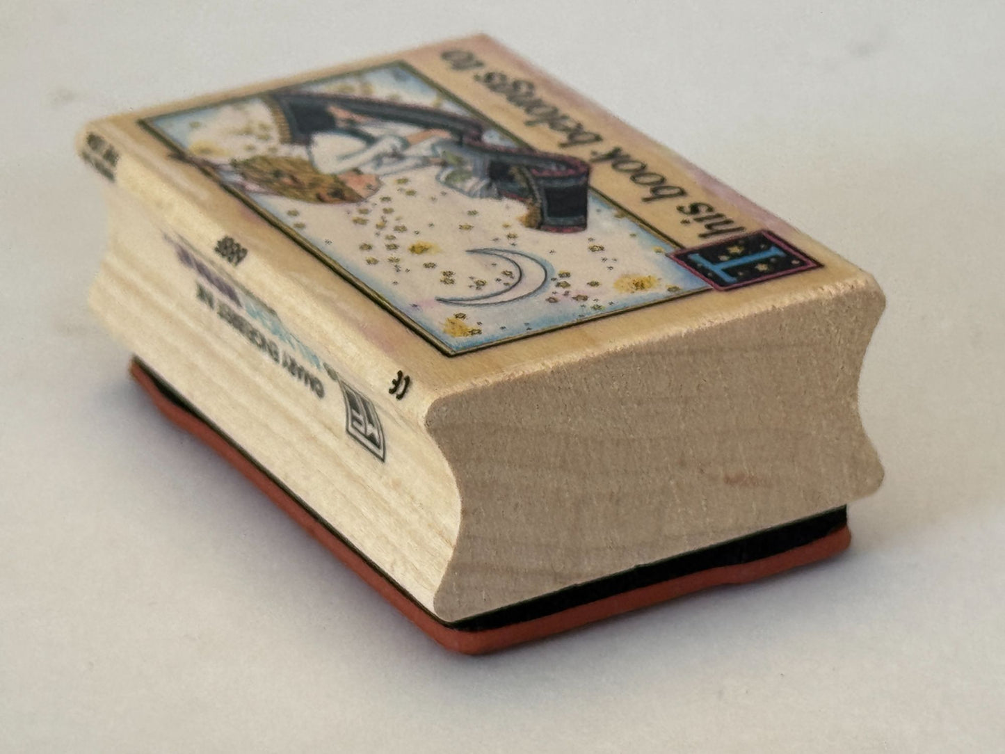 Mary Engelbreit Rubber Stamp This Book Belongs To Library Plate Magic Carpet