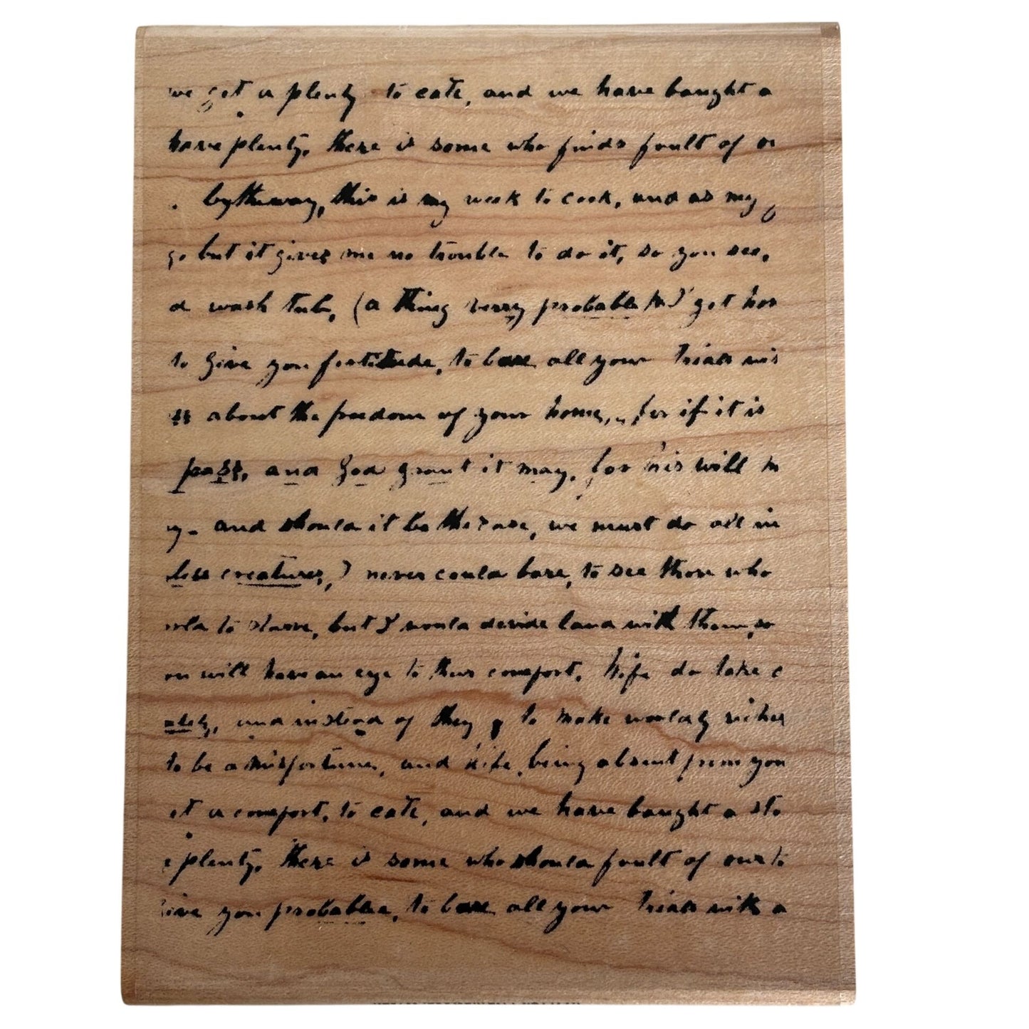 Inkadinkado Rubber Stamp Vintage Script Background Handwriting Dawn Houser Craft Cardmaking