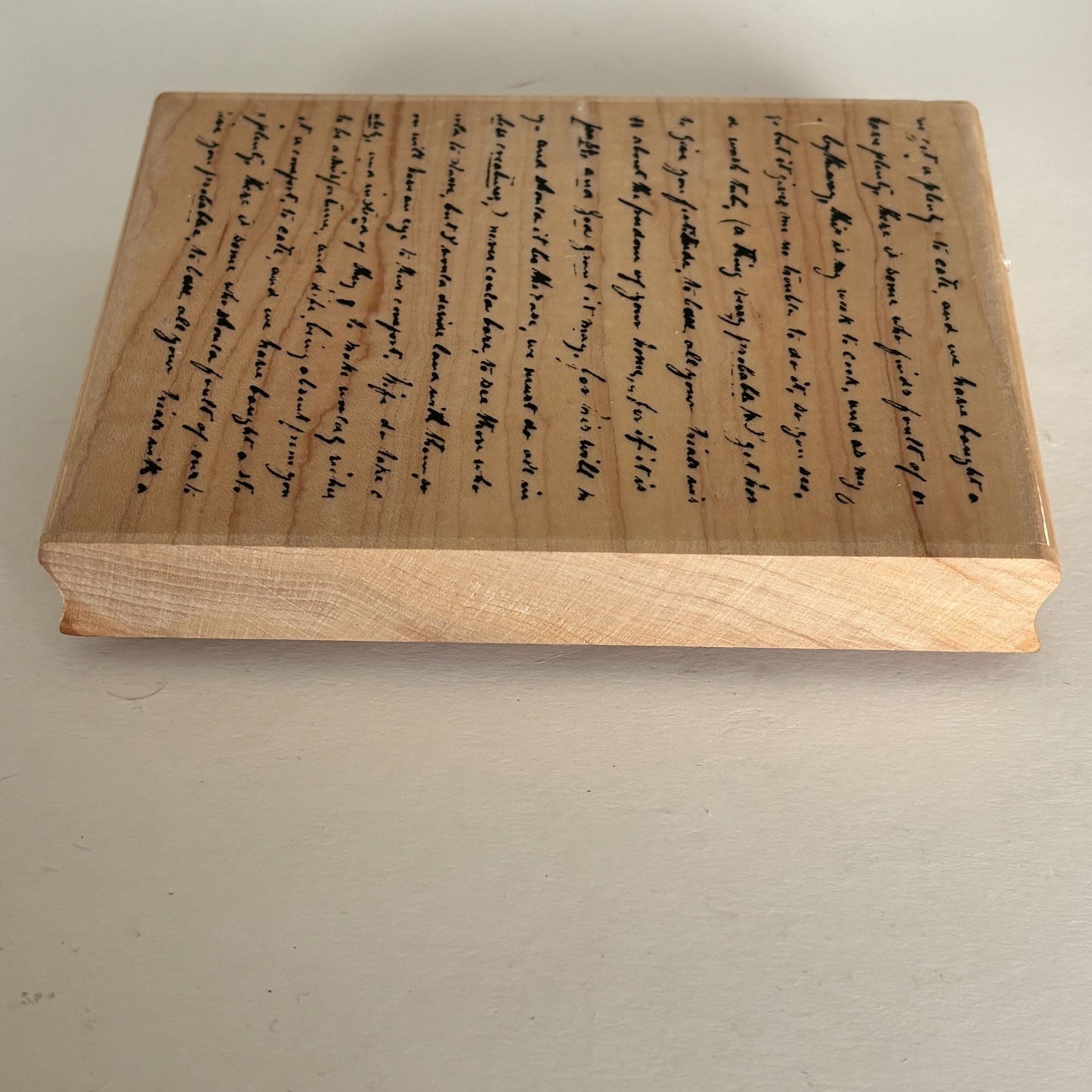 Inkadinkado Rubber Stamp Vintage Script Background Handwriting Dawn Houser Craft Cardmaking