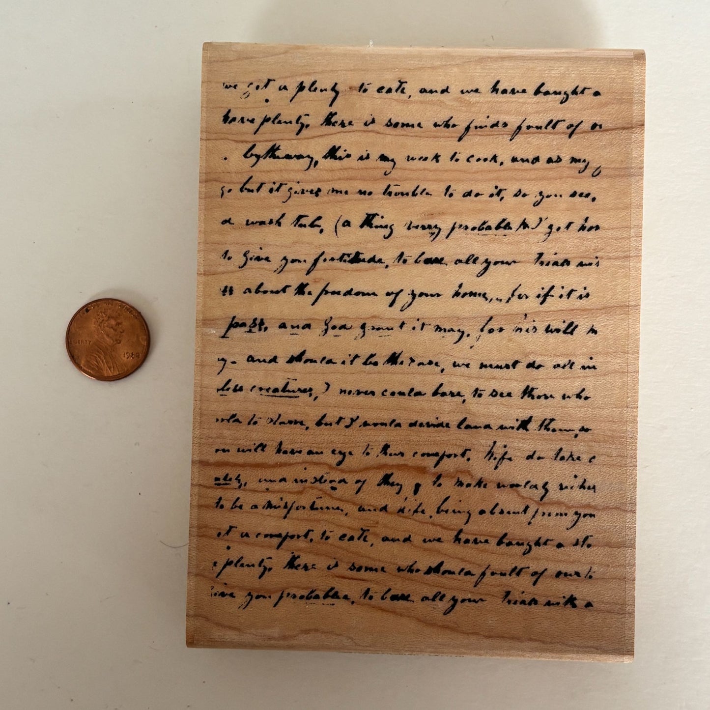 Inkadinkado Rubber Stamp Vintage Script Background Handwriting Dawn Houser Craft Cardmaking