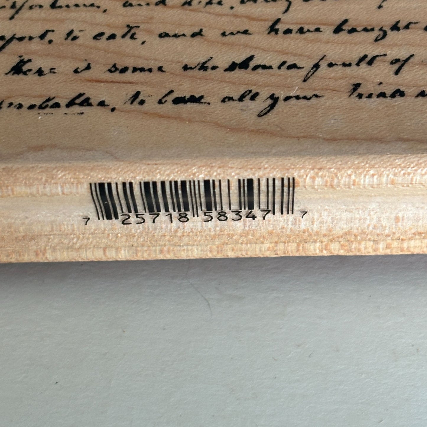 Inkadinkado Rubber Stamp Vintage Script Background Handwriting Dawn Houser Craft Cardmaking