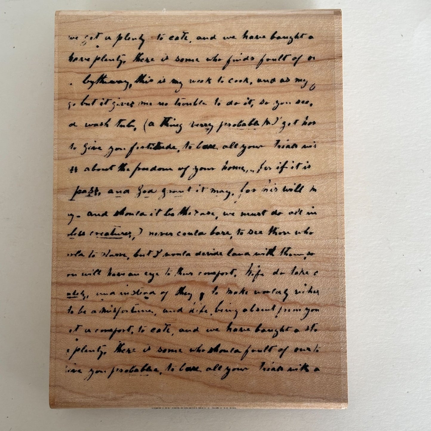 Inkadinkado Rubber Stamp Vintage Script Background Handwriting Dawn Houser Craft Cardmaking
