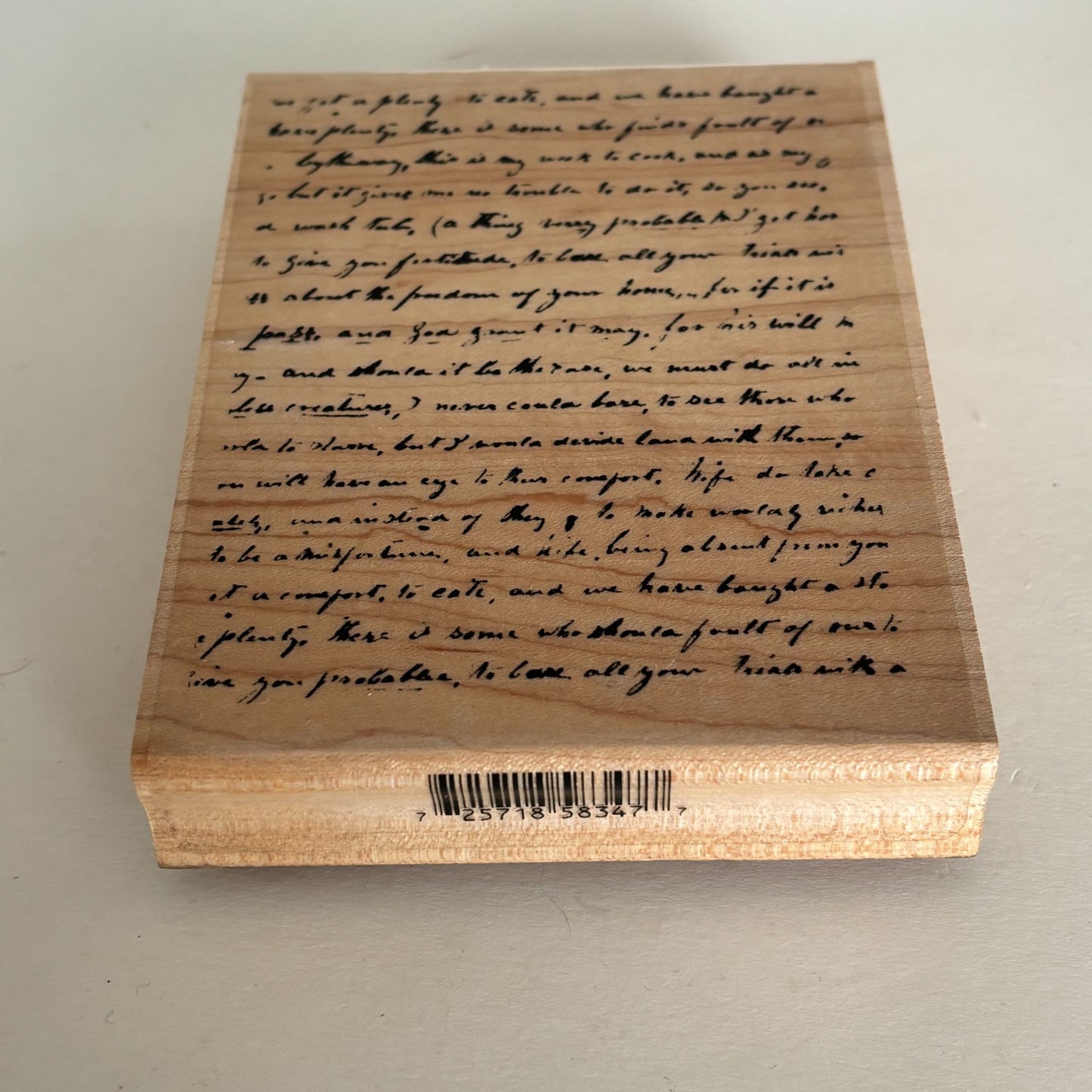Inkadinkado Rubber Stamp Vintage Script Background Handwriting Dawn Houser Craft Cardmaking