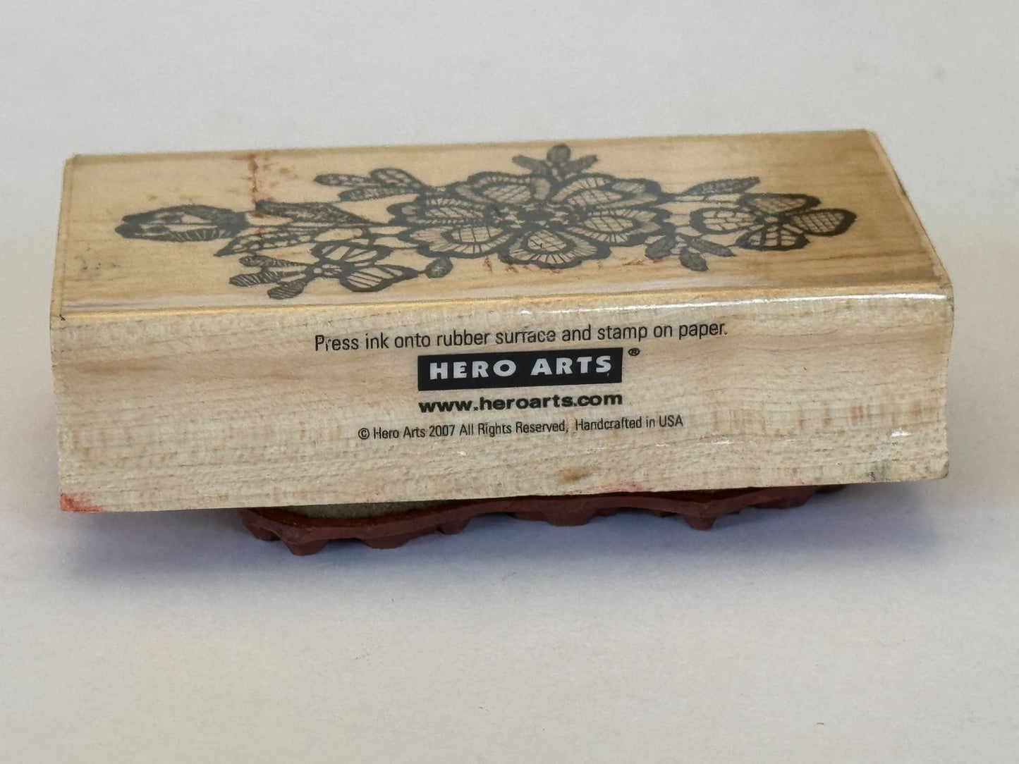 Hero Arts Rubber Stamp Lace Flower Cluster Friendship Card Making Wood Mounted