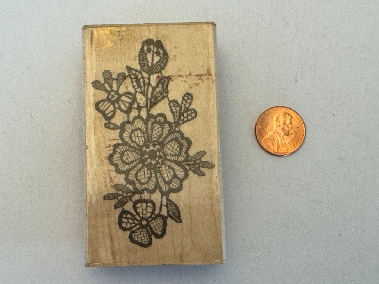 Hero Arts Rubber Stamp Lace Flower Cluster Friendship Card Making Wood Mounted