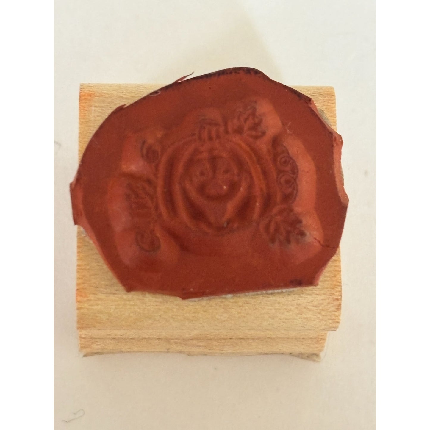 Stampin Up Rubber Stamp Pumpkin Jack O Lantern Halloween Thanksgiving Fall Cardmaking Craft Wood Mounted