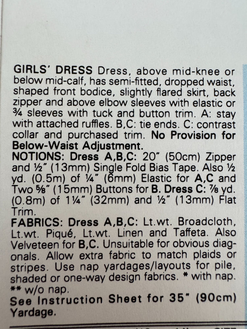 Butterick Sewing Pattern 4583 Girls Easter Dress Spring Flared Skirt Easy 7 8 10