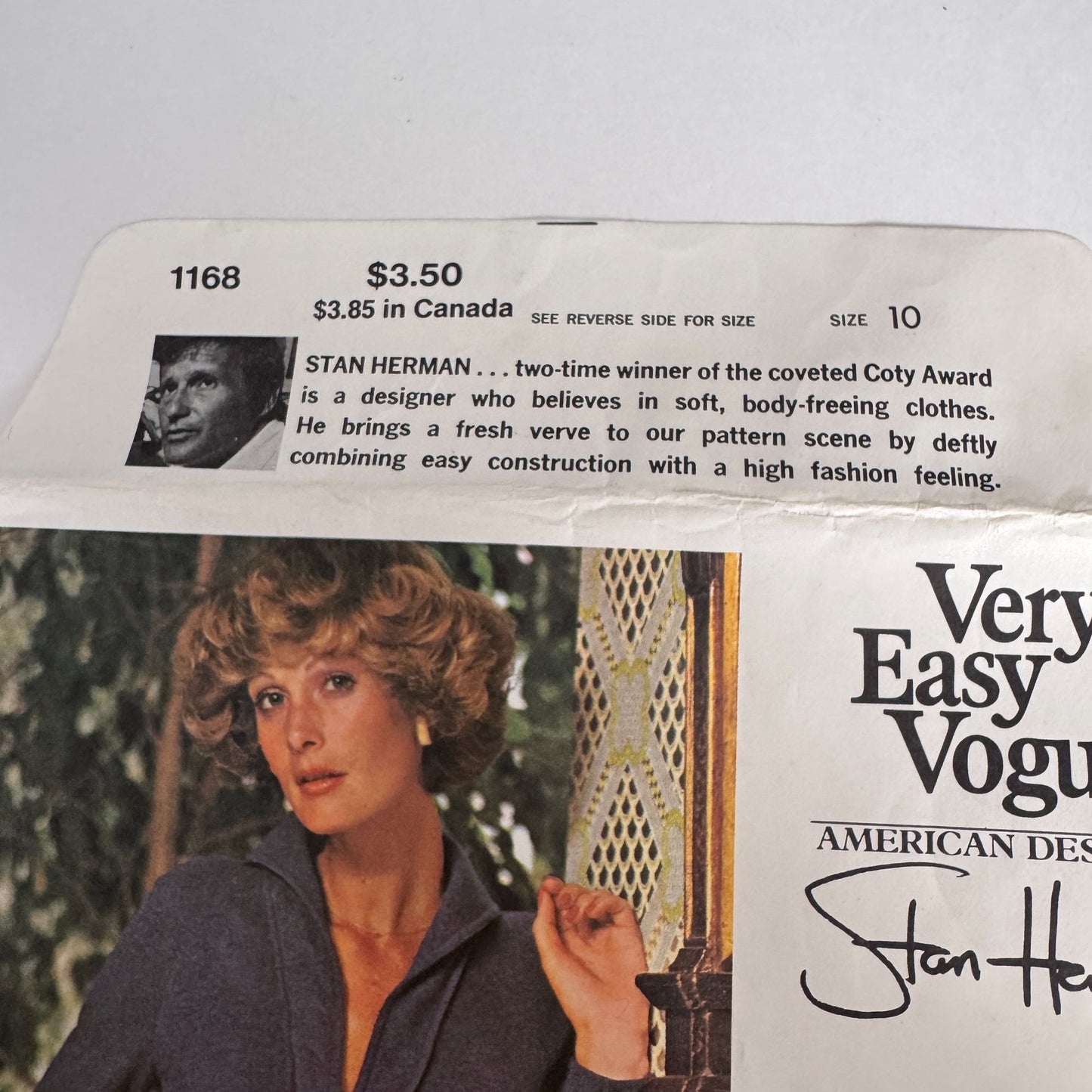 Vogue Sewing Pattern 1168 Stan Herman Dress Pants 10  American Designer UC Easy